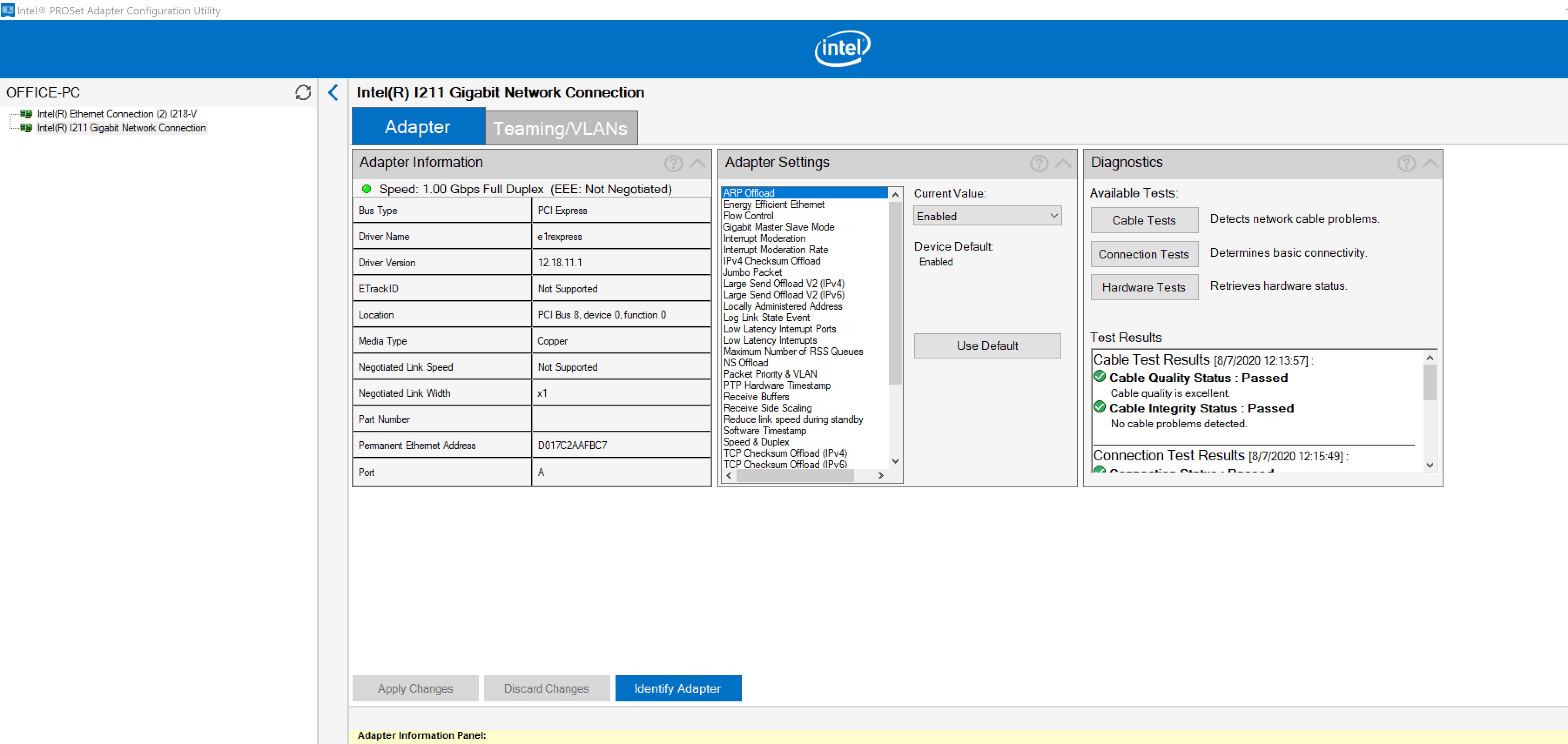 Intel proset adapter configuration utility настройка